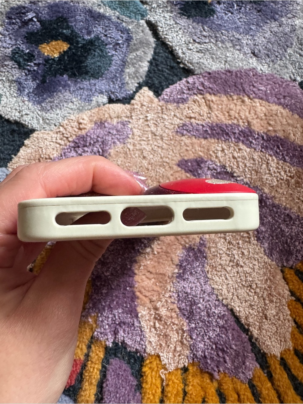 Coach Chalk Multi Cherry iPhone Case in Pink, Red & Green NWT - Picture 5 of 9